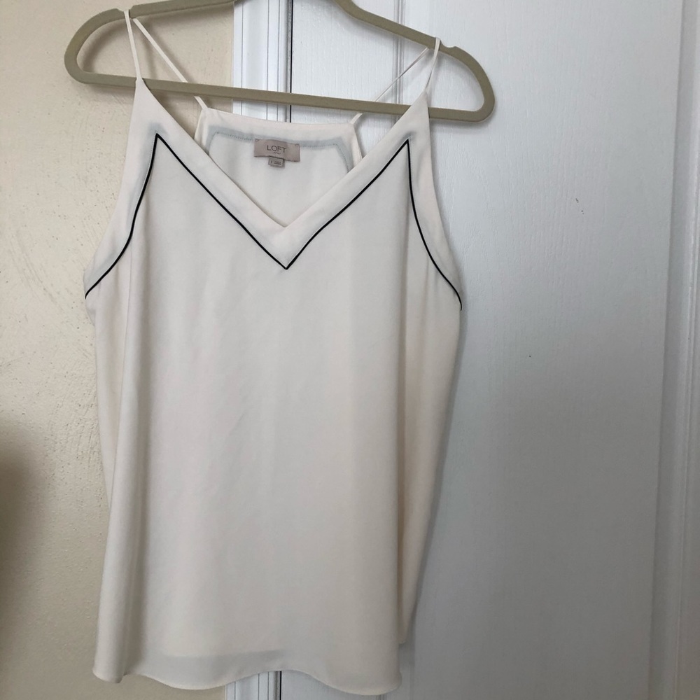 Loft Tank Top Cream with Black Detail
